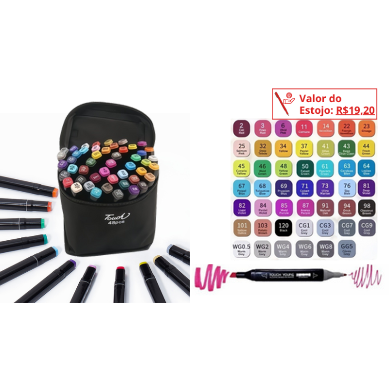 Canetinhas Hidrocor – Estojo 48 Cores