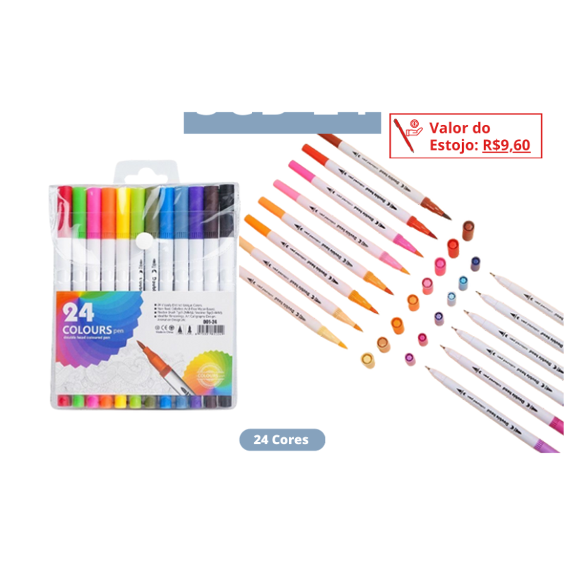 Canetinhas Hidrocor SCB – Estojo 24 Cores