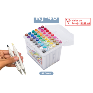Canetinhas Hidrocor KJ – Estojo 48 Cores - Imagem 4