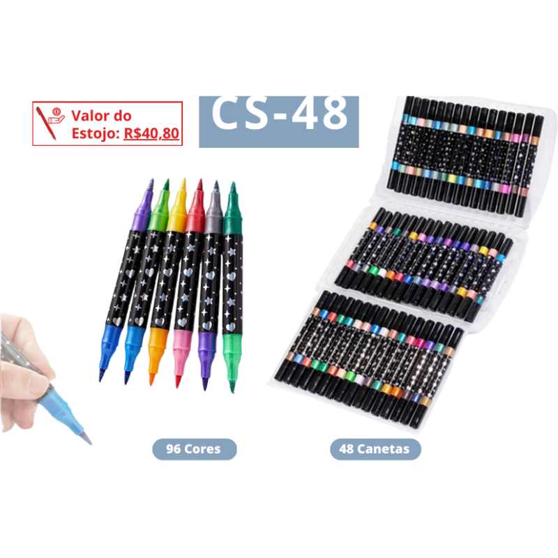 Canetinhas Hidrocor CS – Estojo 48 Cores