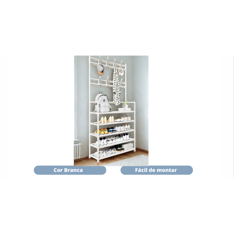 Estante Organizadora XJ-06 Branco – Caixa com 16 Peças