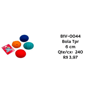 Brinquedo Pet Bola TPR 6cm BIV-0044 – Caixa com 240 Peças - Imagem 3