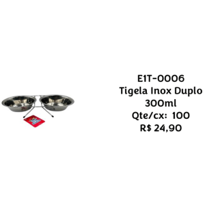 Tigela Inox Duplo 300ml EIT-0006 – Caixa com 100 Peças - Imagem 3
