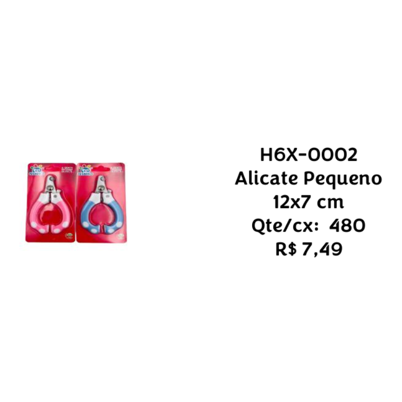 Alicate Pequeno 12×7cm H6X-0002 – Caixa com 480 Peças
