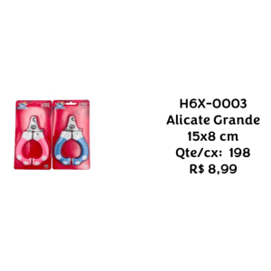 Alicate Grande 15×8cm H6X-0003 – Caixa com 198 Peças - Imagem 3