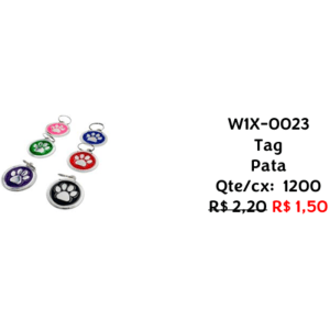 Tag Pata W1X-0023 – Caixa com 1200 Peças - Imagem 3