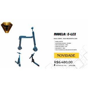 Patinete Elétrico E-LEX 250W – Painel Digital – 10 Músicas (Sem CNH) - Image 3