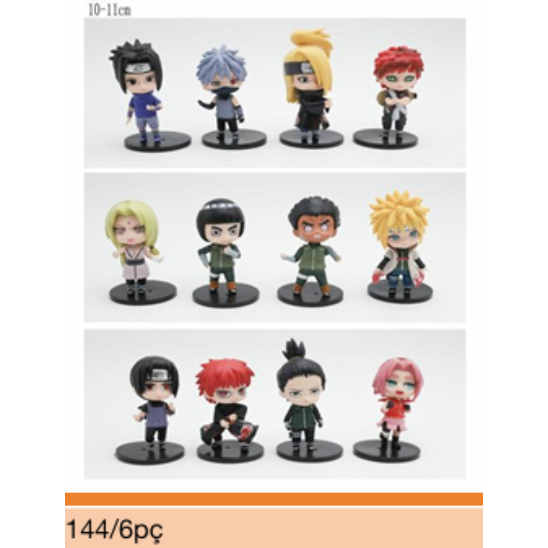 Kit Mini Figuras Anime Mix – 6 Peças (Qte/cx 144)
