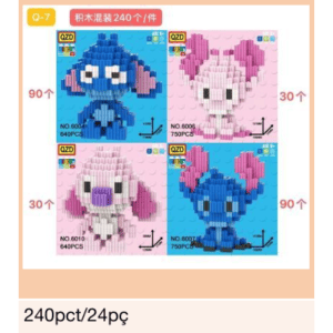 Kit Mini Blocos Personagens Fofos Q-7 – 24 Peças (Qte/cx 240) - Imagem 3