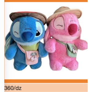 Pelúcia Casal Azul e Rosa com Chapéu – Caixa 360/dz - Imagem 3
