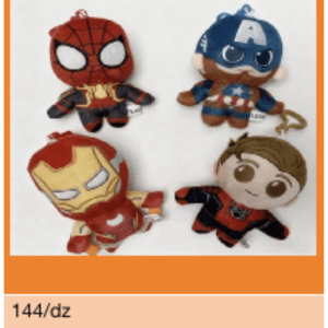 Chaveiro de Pelúcia Estilo Heróis – Caixa 144/dz - Image 3