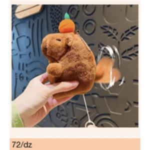 Chaveiro de Pelúcia Marrom com Detalhe Laranja – Caixa 72/dz - Image 3