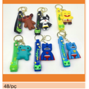 Chaveiro Emborrachado Sortido com Fita – Caixa 48 Peças - Image 2