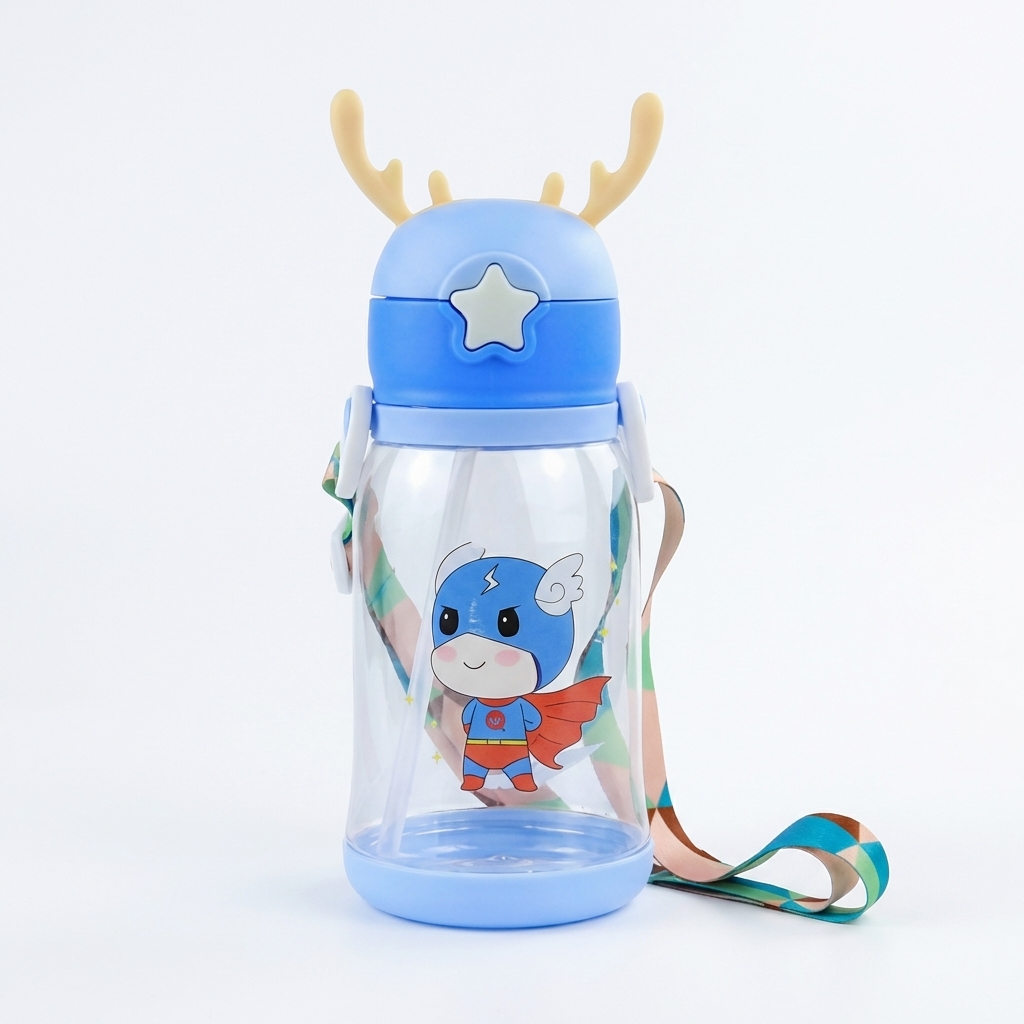 Garrafa Infantil 600ml YT-006 Azul – Caixa com 80 Peças