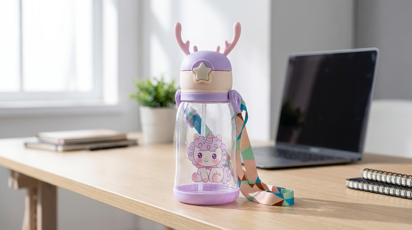Garrafa Infantil 600ml YT-006 Lilás – Caixa com 80 Peças