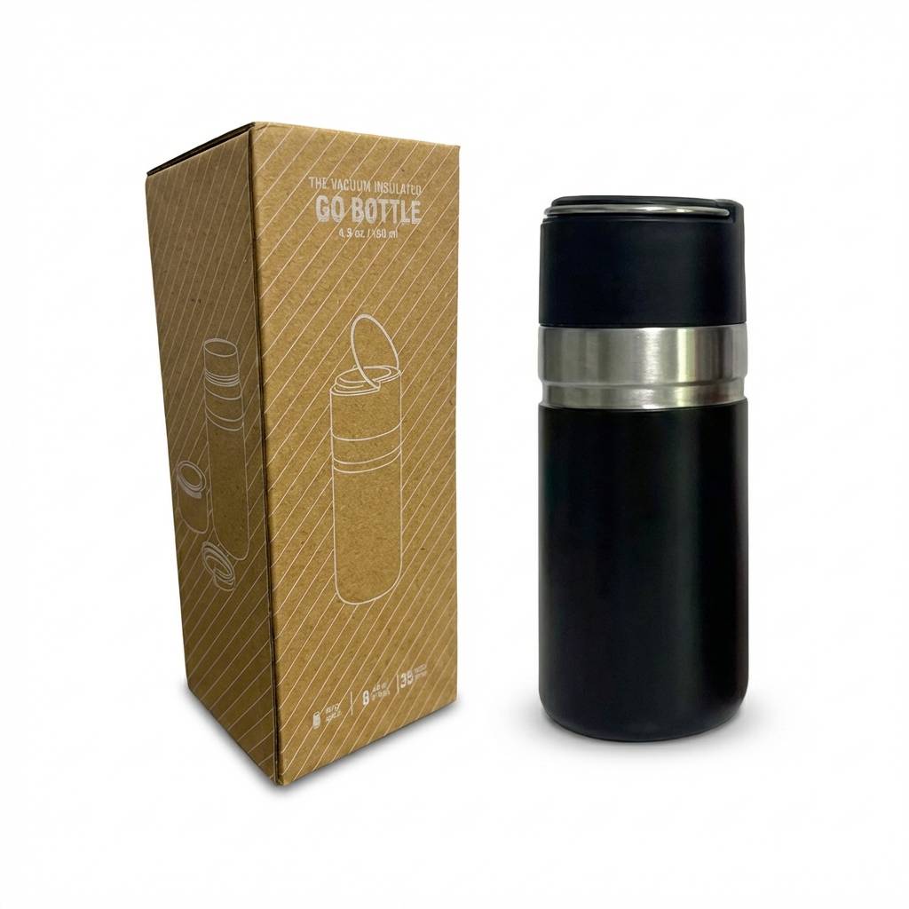 Garrafa Térmica 550ml YT-2070 Preto – Caixa com 60 Peças