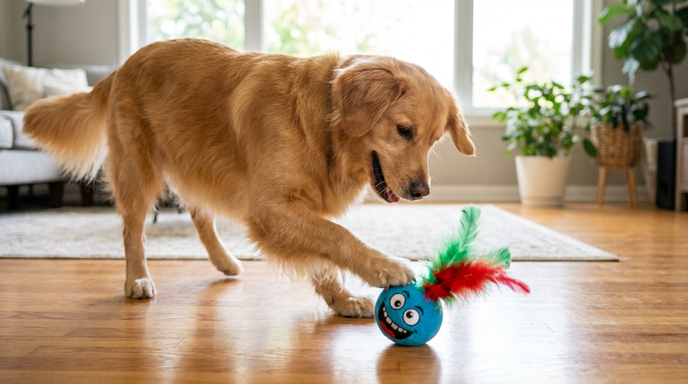 Brinquedo Pet Bola Emoções com Pena 4,5cm B6G-0003 – Caixa com 480 Peças