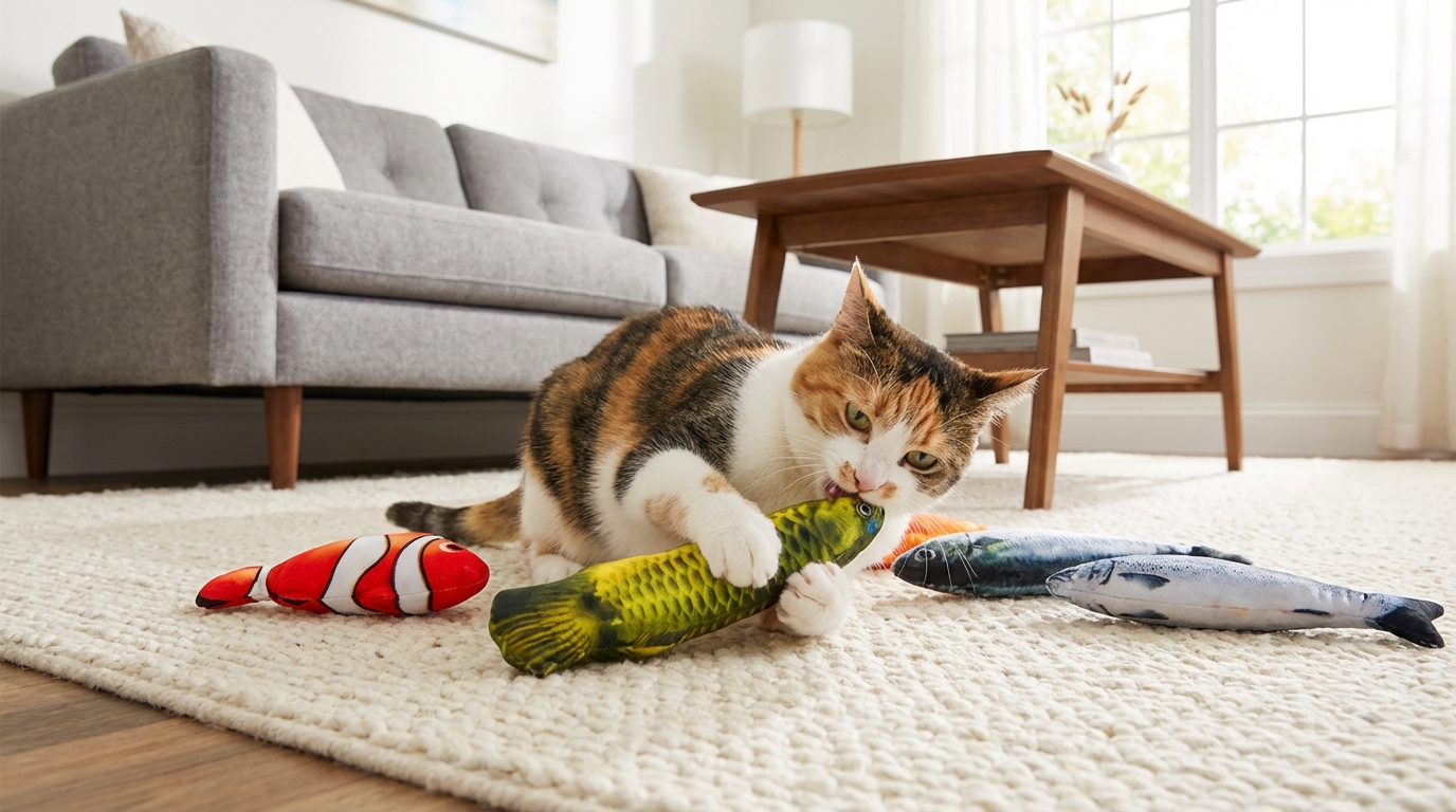 Brinquedo Pet Peixe com Catnip 18cm B6G-0052 – Caixa com 300 Peças