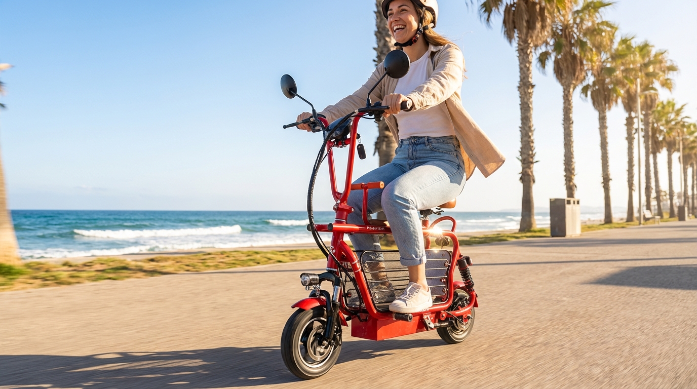 Scooter Elétrica DUDU 350W – Painel Digital – Bateria Lítio 48V/12A (Sem CNH)