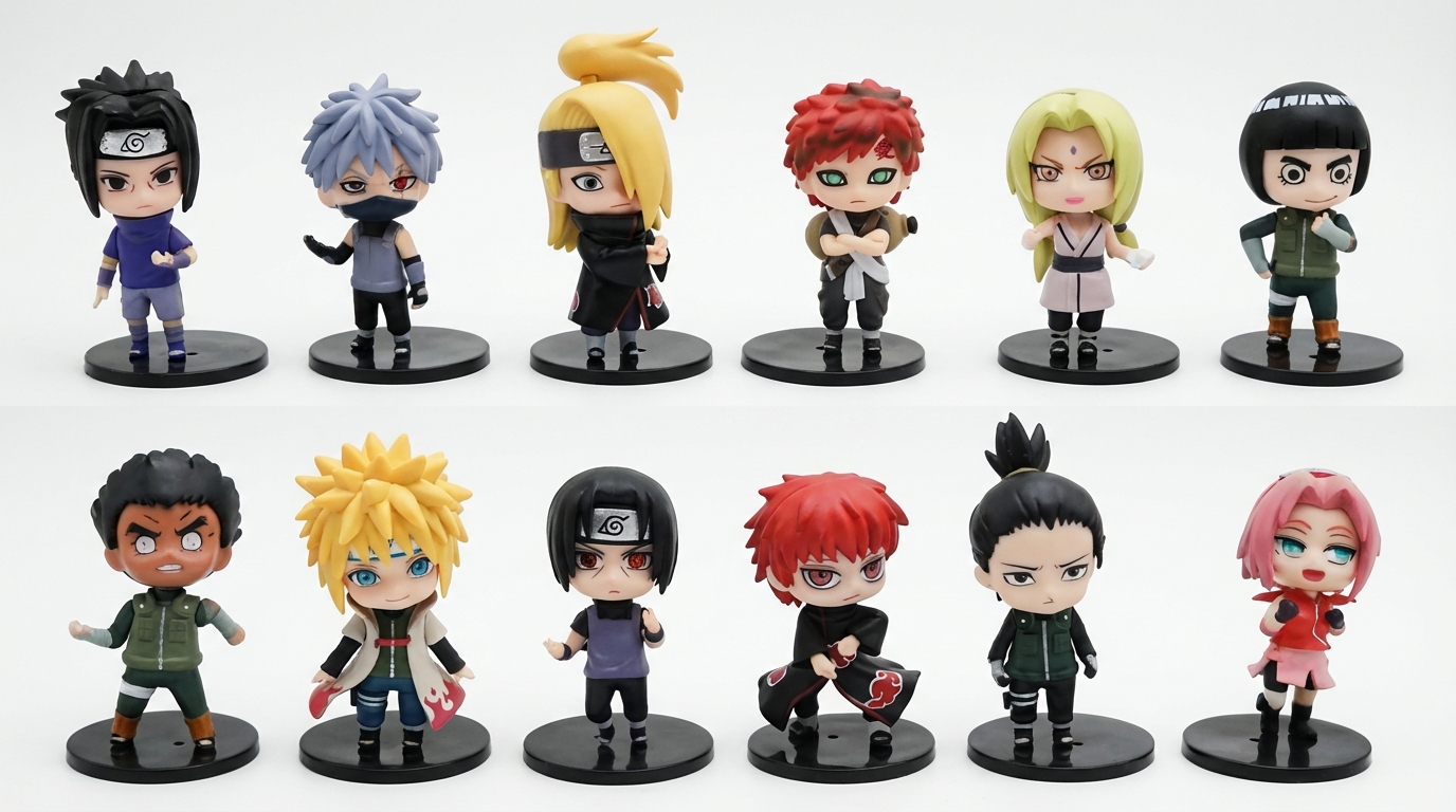 Kit Mini Figuras Anime Mix – 6 Peças (Qte/cx 144)