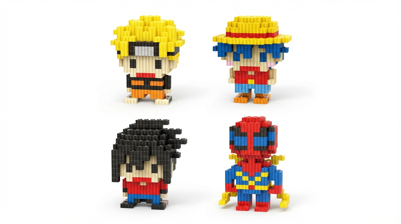 Kit Mini Blocos Personagens Q-3 – 24 Peças (Qte/cx 240)