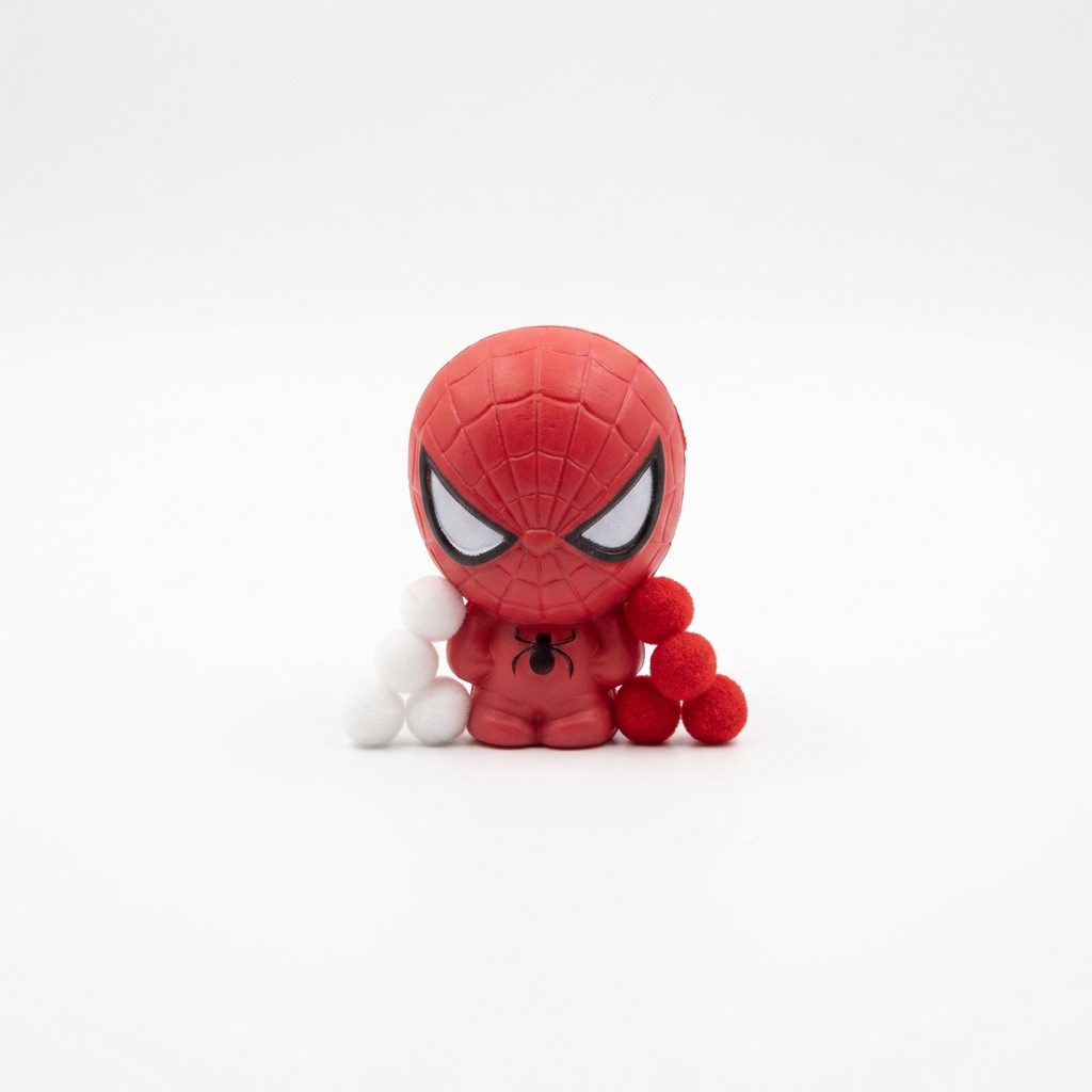 Kit Squishy Anti-stress Tema Aranha – 6 Peças