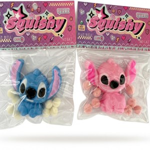 Kit Squishy Anti-stress Bichinho Azul/Rosa – 6 Peças - Imagem 1