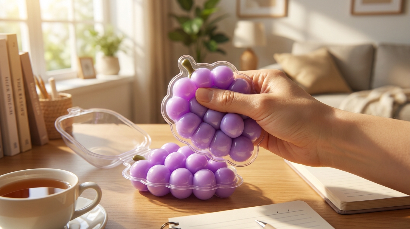 Kit Mini Acessórios Frutinhas – Roxo – 8 Peças