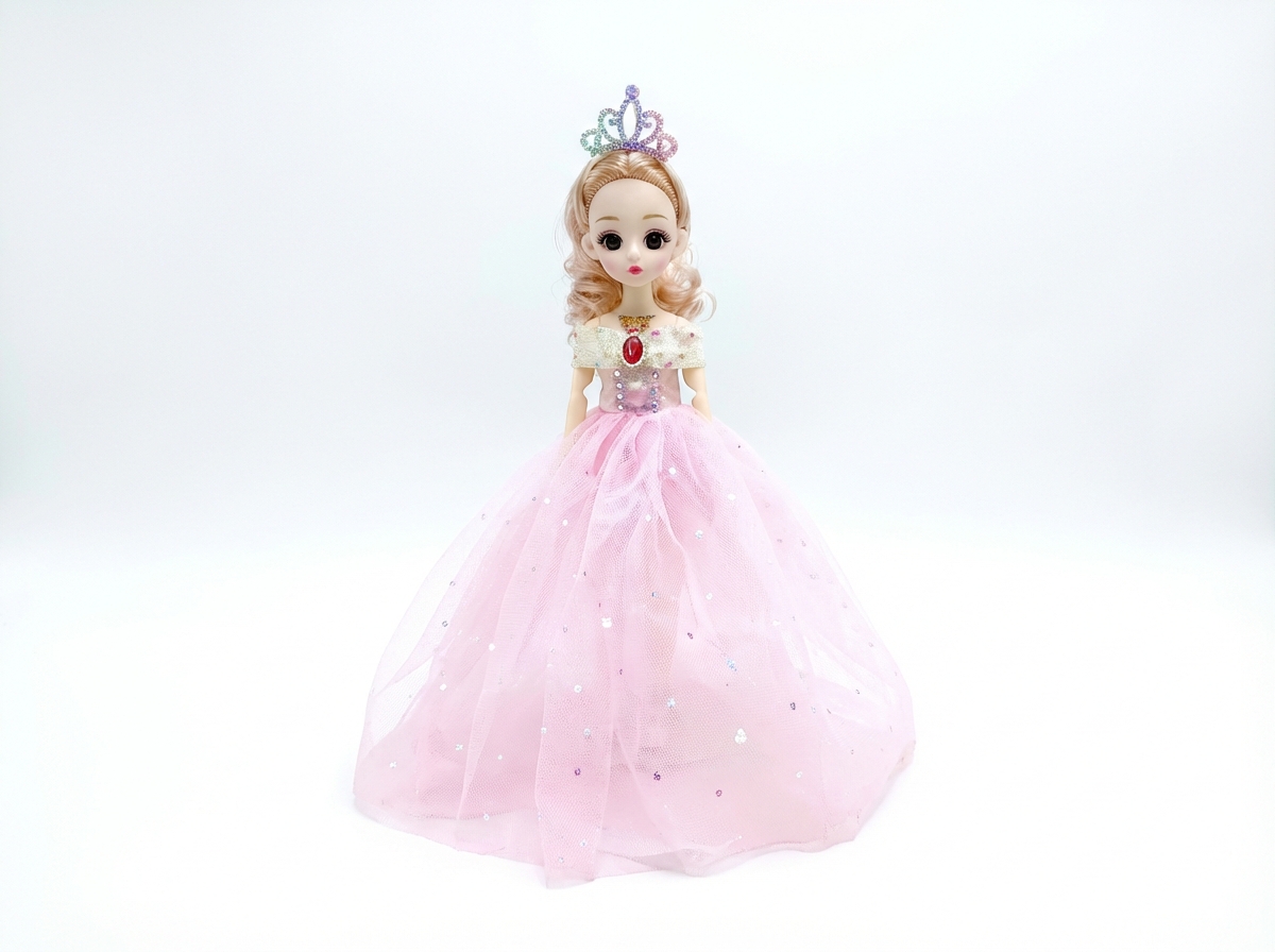 Boneca Princesa 35cm com Tiara – Kit 6 Peças (Qte/cx 180)