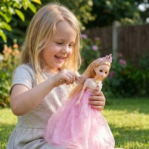 Boneca Princesa 35cm com Tiara – Kit 6 Peças (Qte/cx 180) - Imagem 2