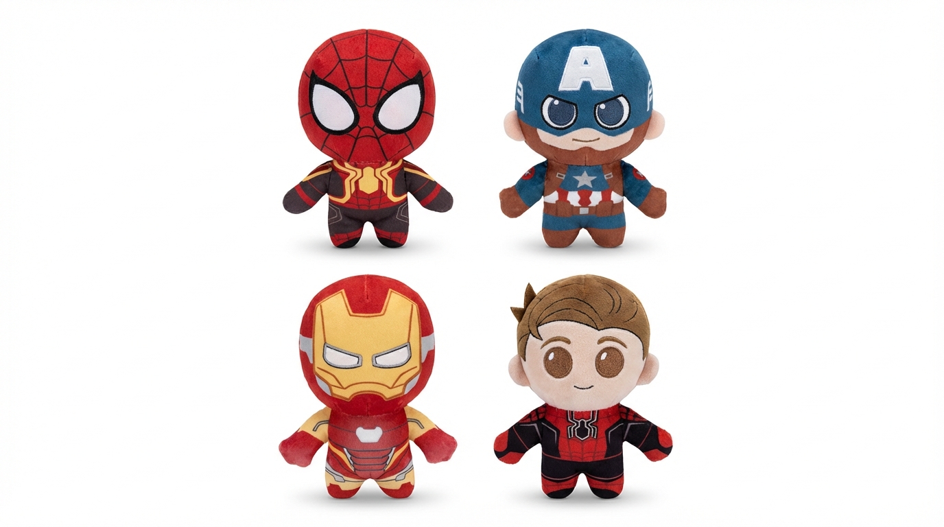 Chaveiro de Pelúcia Estilo Heróis – Caixa 144/dz