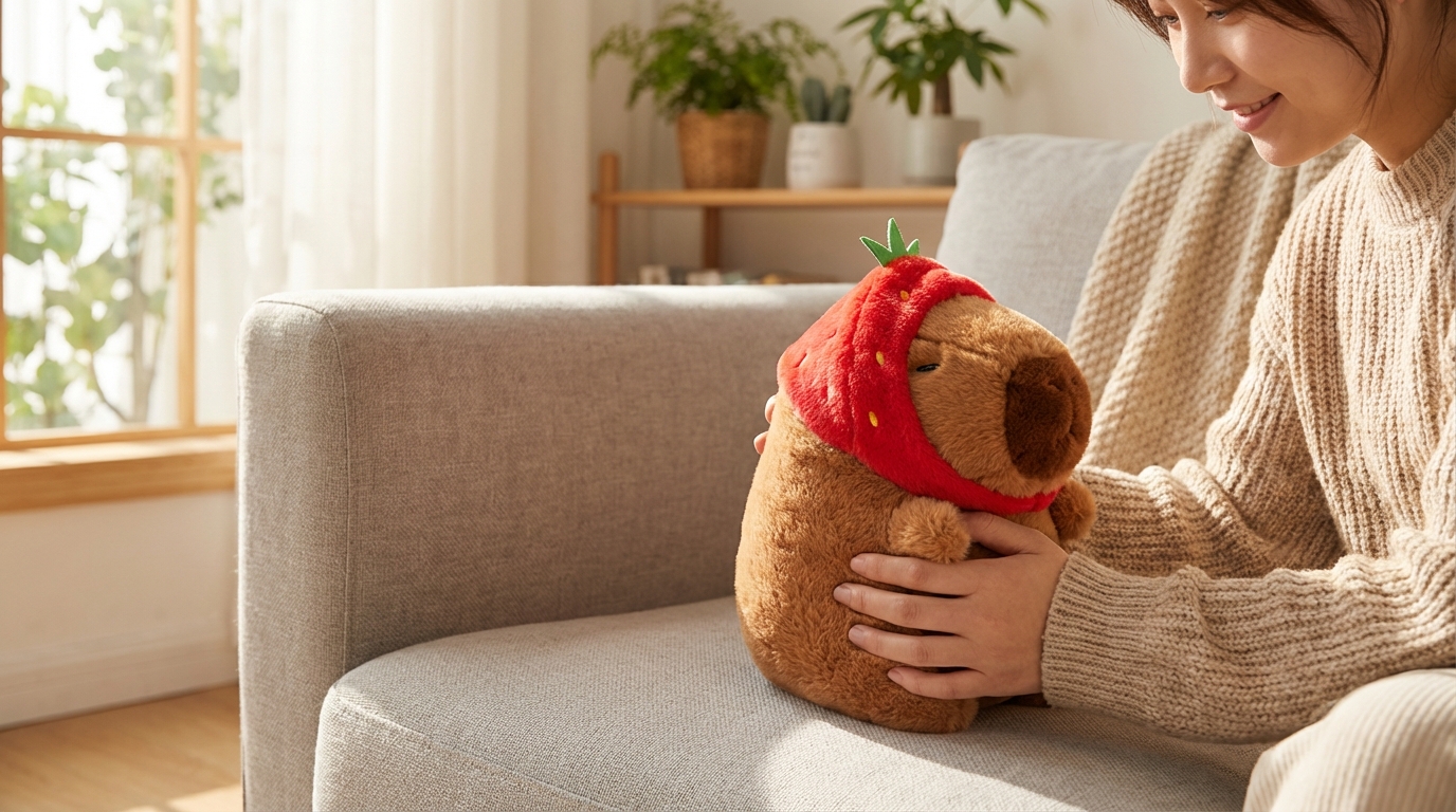 Pelúcia Marrom Tema Morango – Caixa 66/dz