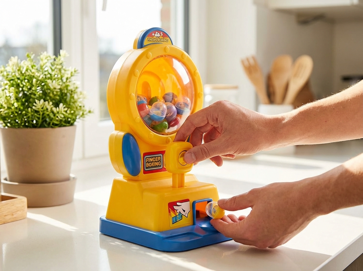 Mini Máquina de Brinquedo Coletora de Cápsulas – Sortida