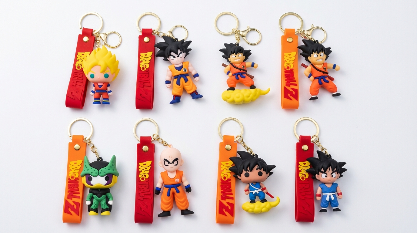 Chaveiro Estilo Anime Sortido – Caixa 48 Peças