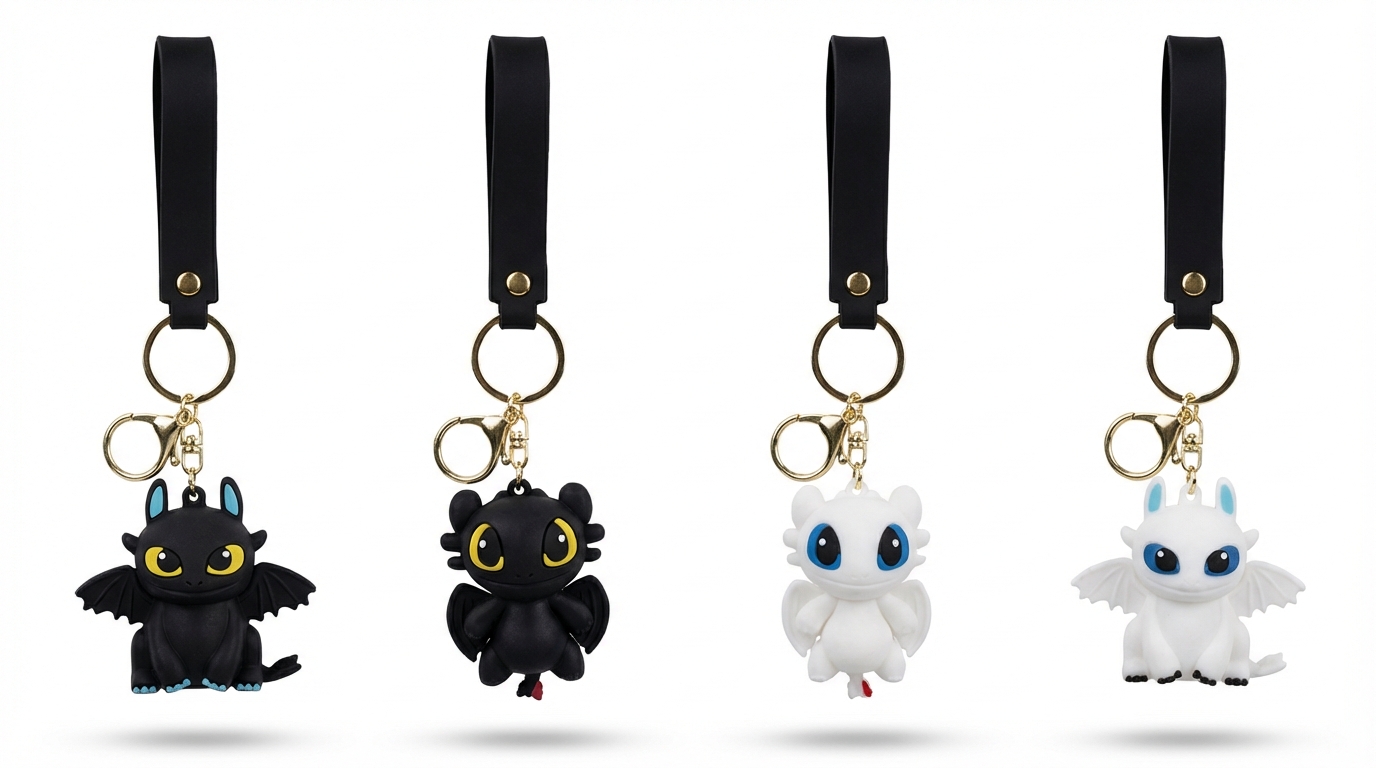 Chaveiro Dragões Sortidos com Fita – Caixa 48 Peças