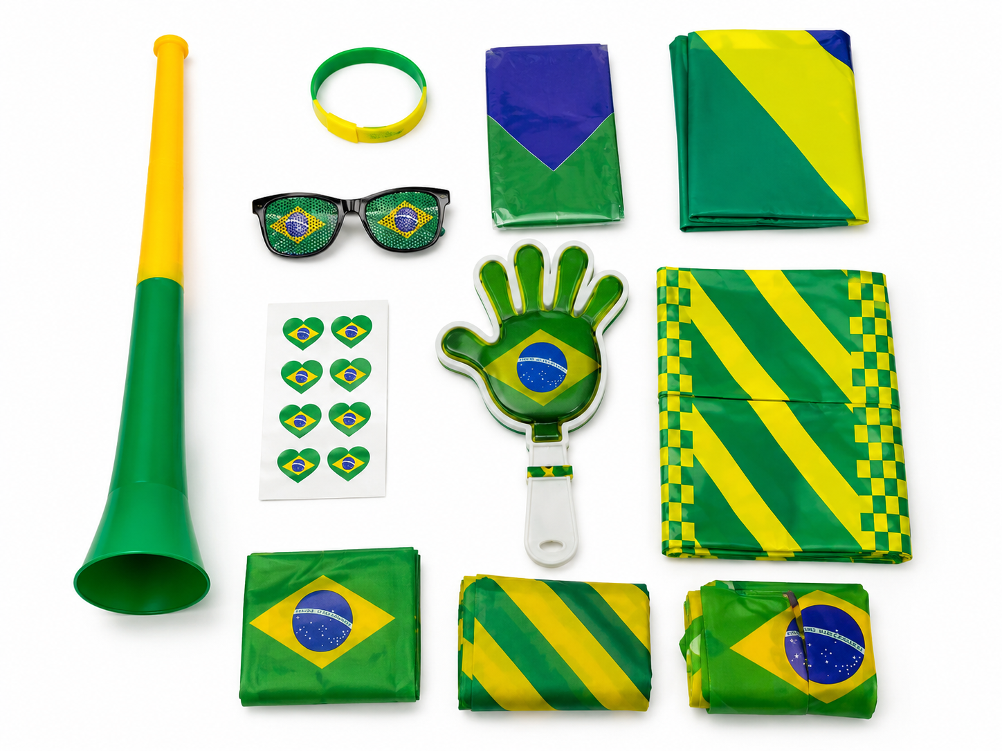 Kit Torcedor Brasil 12 Itens Cx 30 Peças