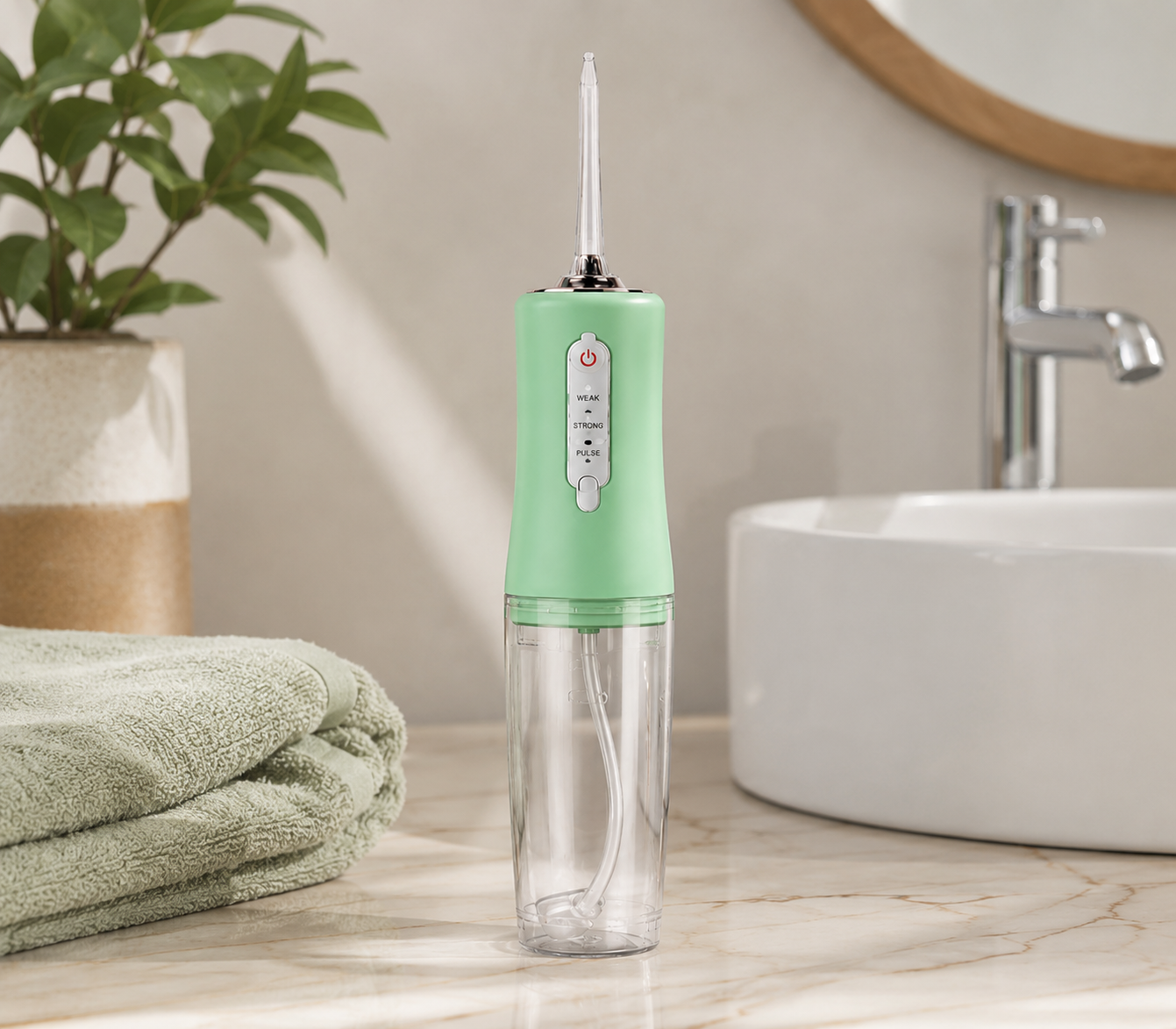 Irrigador Enxaguante Bucal Portátil Cx 60 Peças