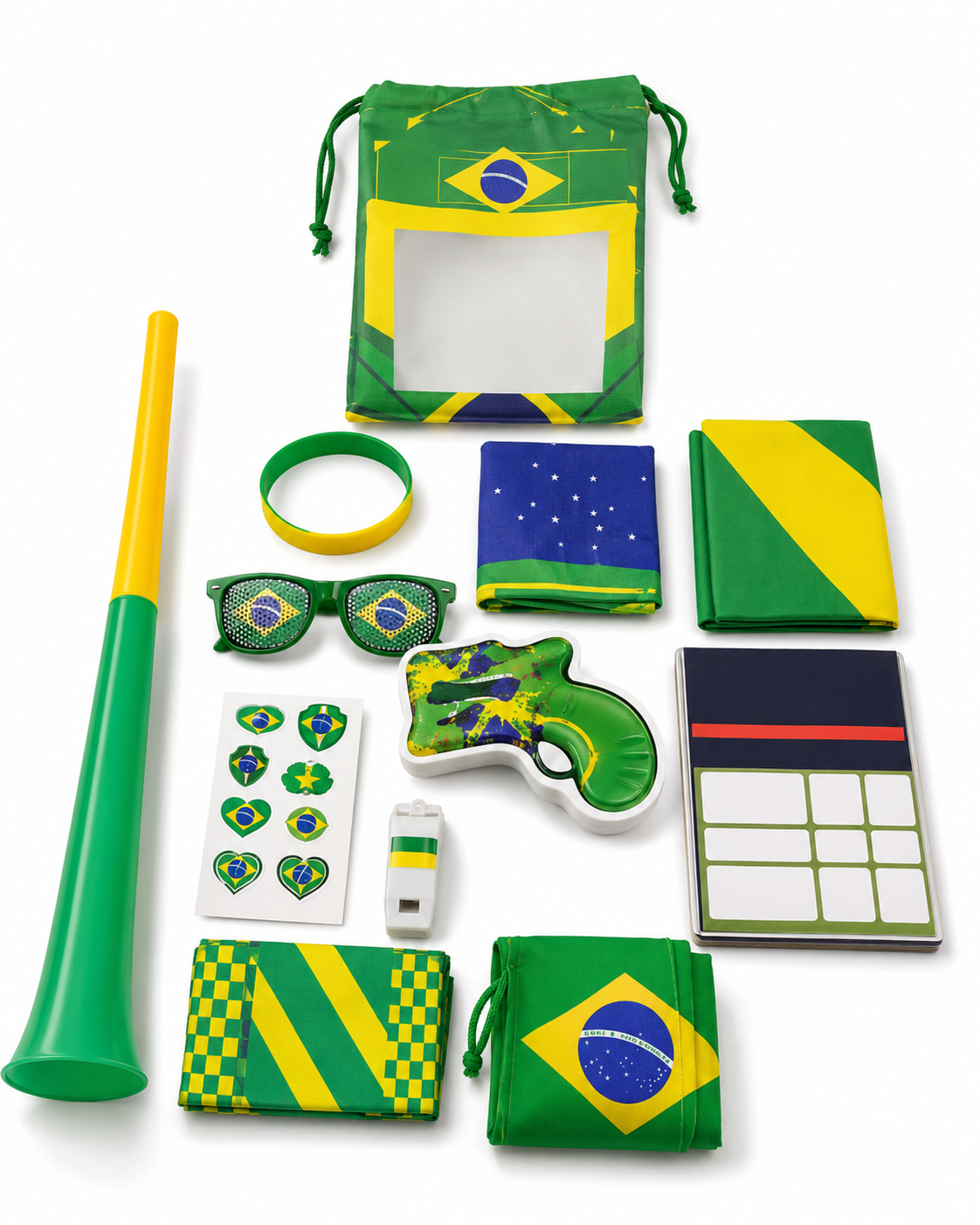 Kit Torcedor Brasil 12 Itens Cx 30 Peças