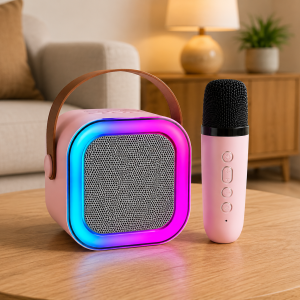 Caixa de Som Karaokê K12 com 2 Microfones Cx 40 Peças - Imagem 2