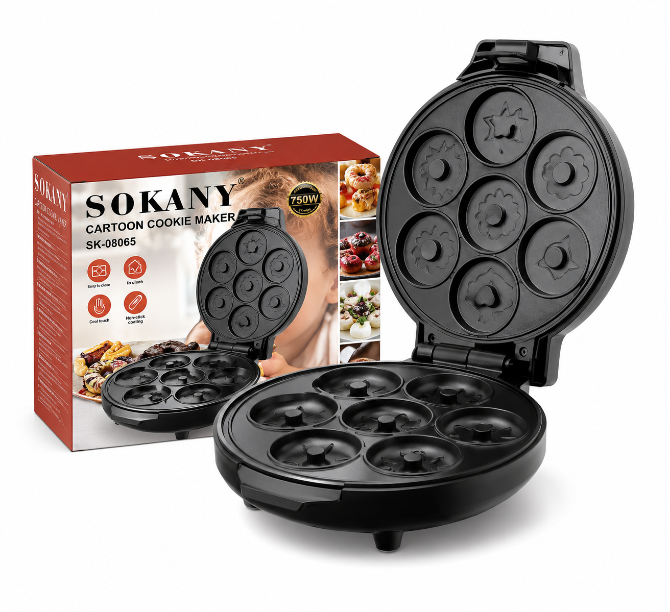 Máquina de Biscoito Infantil Sokany 110V Cx 10 Peças