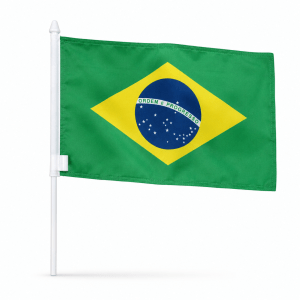 Caixa 300 Peças Bandeira do Brasil com Haste para Moto