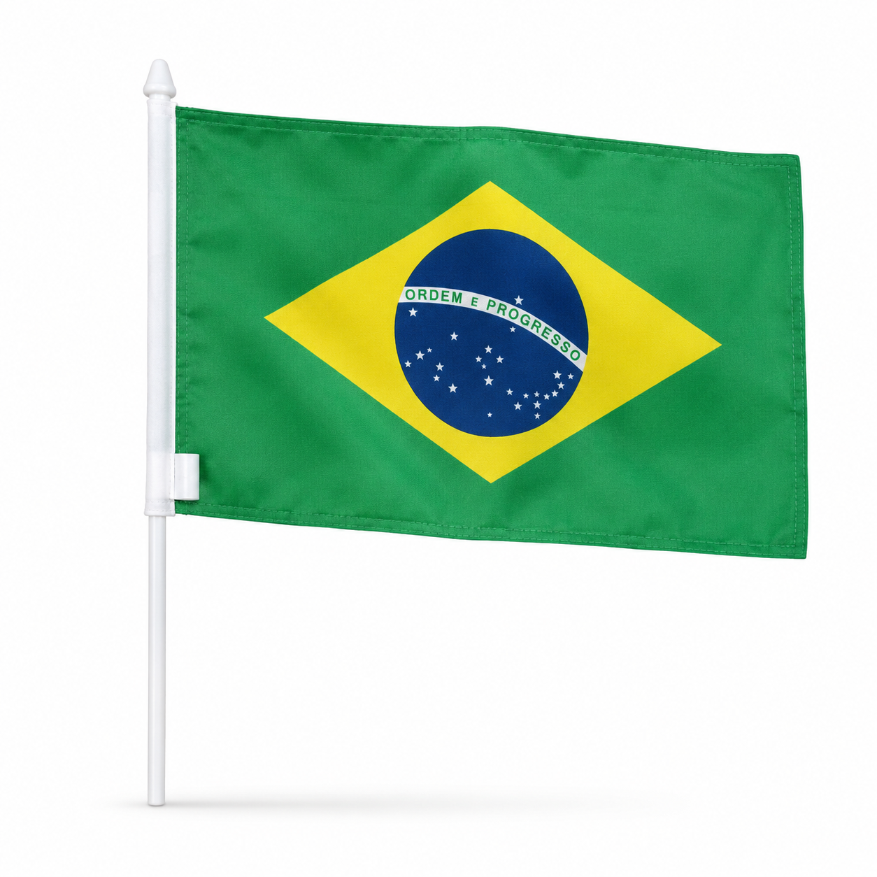 Caixa 300 Peças Bandeira do Brasil com Haste para Moto