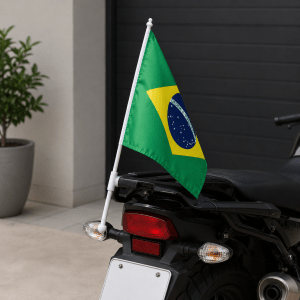 Caixa 300 Peças Bandeira do Brasil com Haste para Moto - Imagem 2