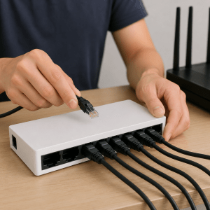 Hub Switch 8 Portas para Internet via Cabo Cx 100 Peças - Imagem 3