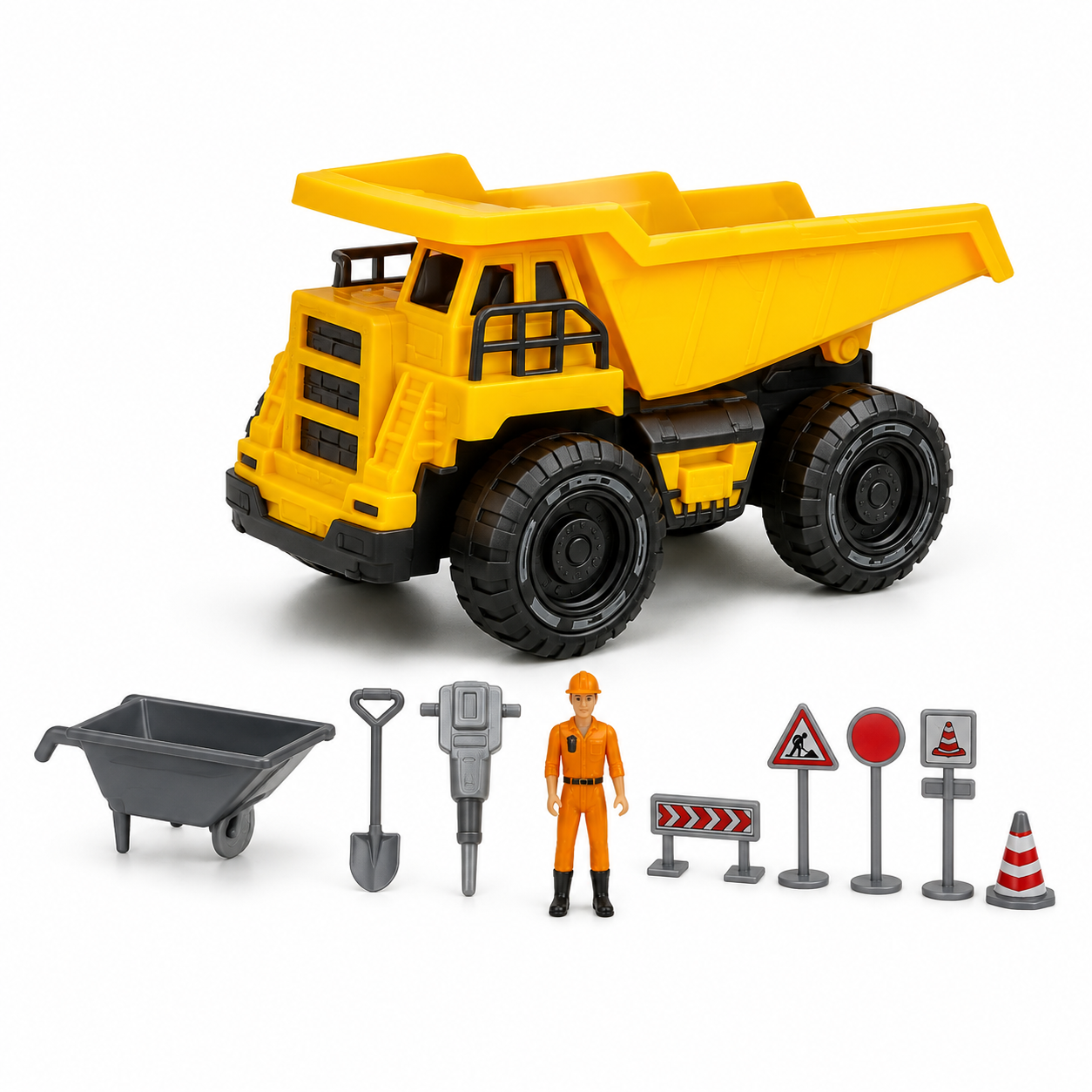 Caminhão Brinquedo com Fricção e Som Cx 12 Peças