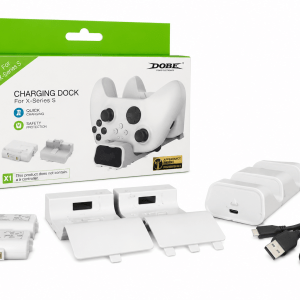 Base Carregador Duplo DOBE Xbox Series S/X Branca Cx 60 Peças