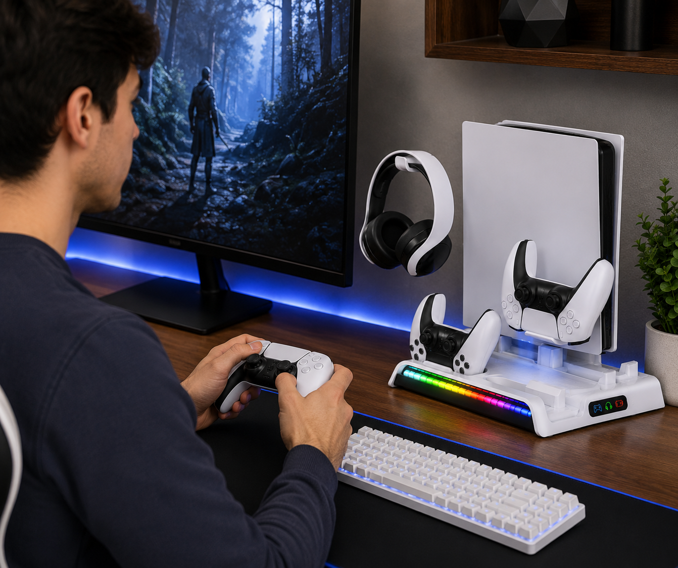Suporte Carregador RGB para PS5 Ipega PG-P5006 Cx 16 Peças