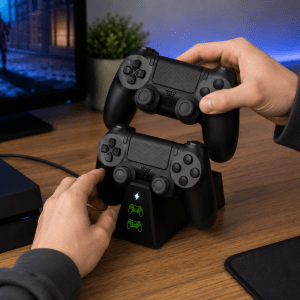 Suporte Base Dock Carregador 2 Controles PS4 TP4-19012 Cx 80 Peças - Imagem 3
