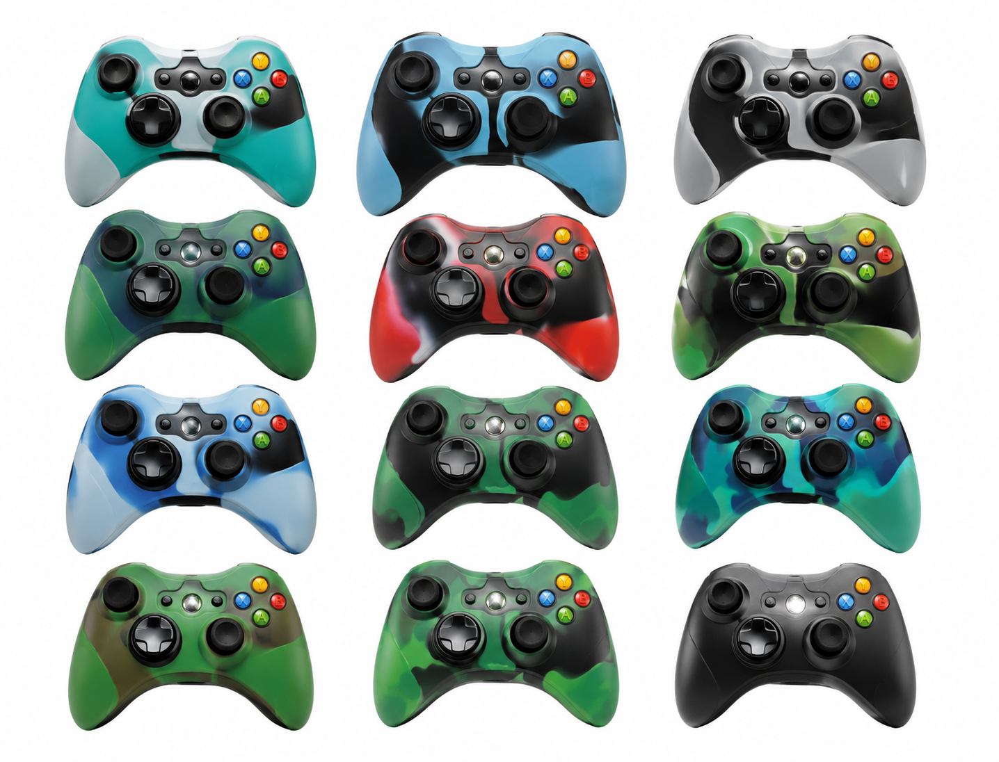 Capa Case Silicone Protetora Controle Xbox 360 Cx 500 Peças