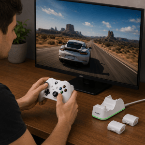 Suporte Carregador Duplo TYX-532X-W Branco Xbox Series S/X Cx 60 Peças - Imagem 2